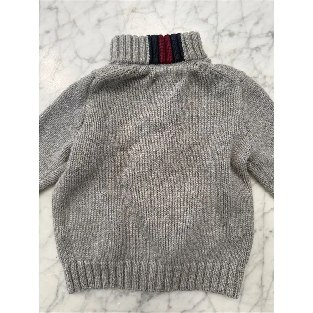 RALPH LAUREN Sz 12M Cardigan Sweater Full Zip Jacket Toddler Cotton
